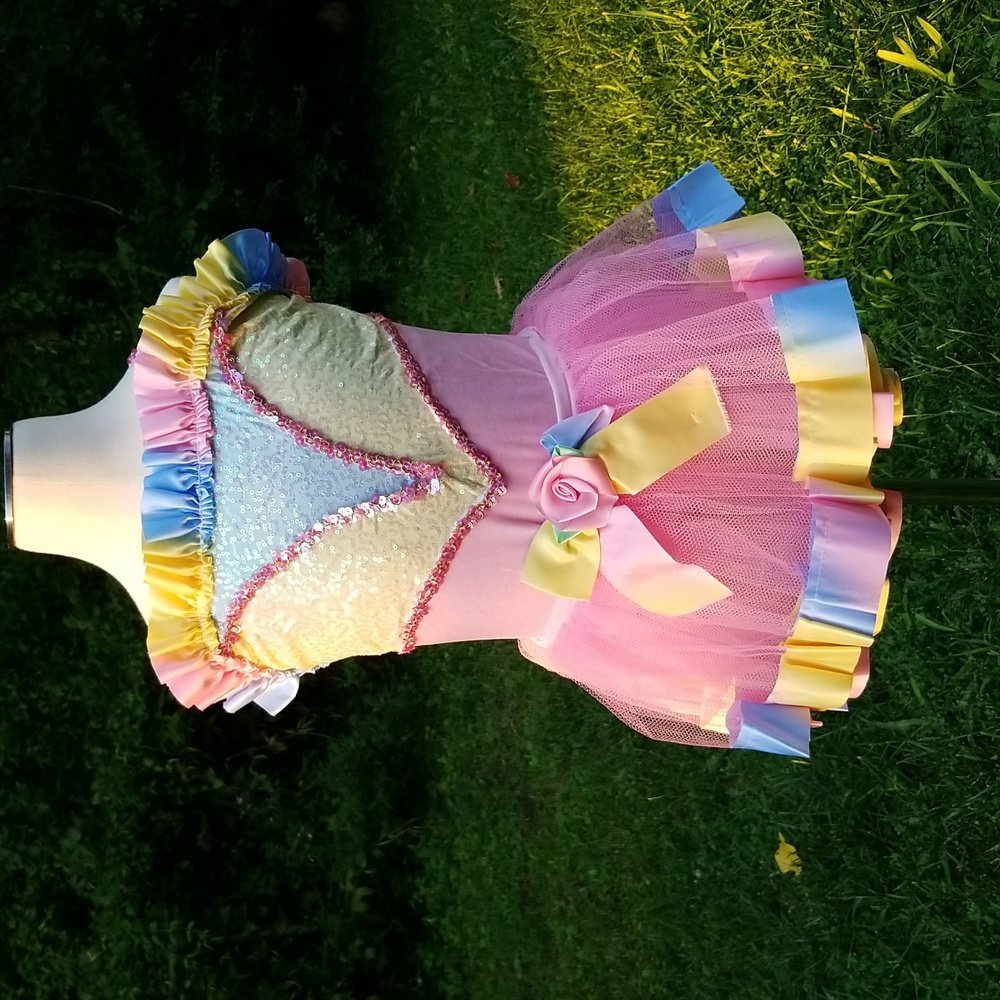 Unicorn Party Ready Pastel Sequin Ballet Dance Costume